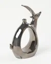 William D Scott Gazelle Vase In Metallic