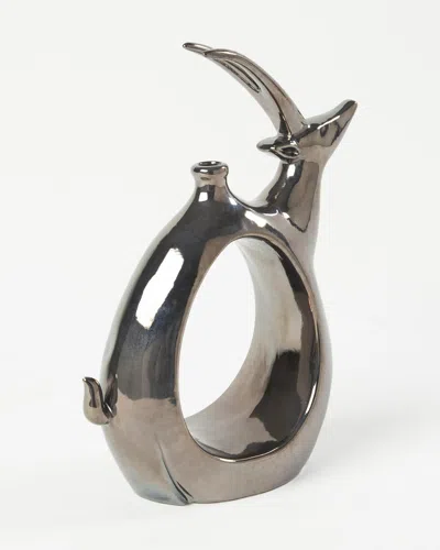 William D Scott Gazelle Vase In Metallic