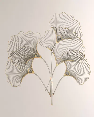 William D Scott Ginkgo Leaf Wall Panel In Natural Iron