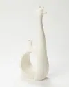 William D Scott Giraffe Vase In Matte White
