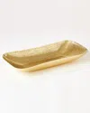 William D Scott Hammered Oval Bowl In Brass