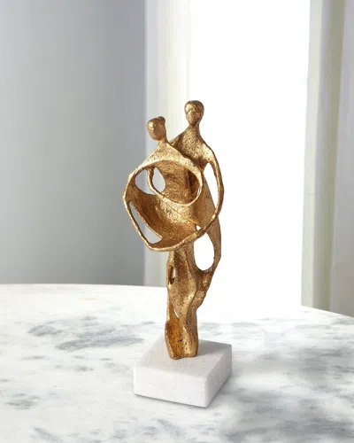 William D Scott Husband And Wife Sculpture In Gold Leaf