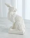William D Scott Jack Rabbit Sculpture In Matte White