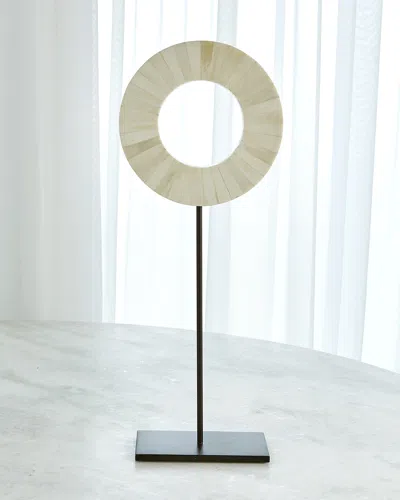 William D Scott Large One Layer Mounted Ring Sculpture In White