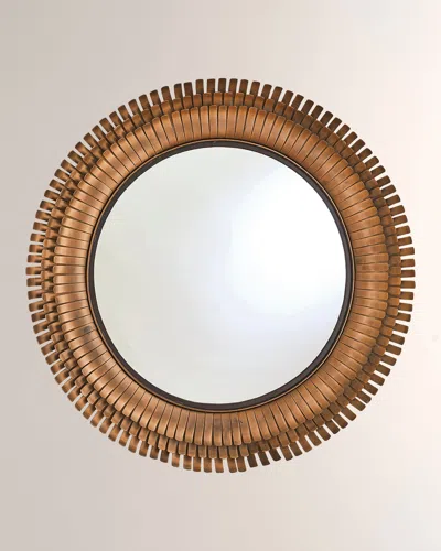 William D Scott Layered Sunburst Wall Mirror In Antique Gold