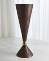 William D Scott Leaf Vase - Large In Bronze