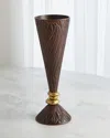 William D Scott Leaf Vase - Small In Bronze