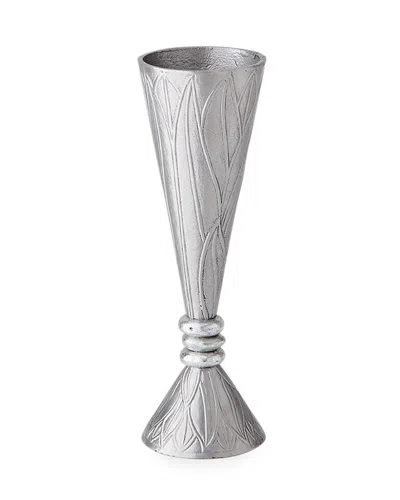 William D Scott Leaf Vase - Small In Nickel