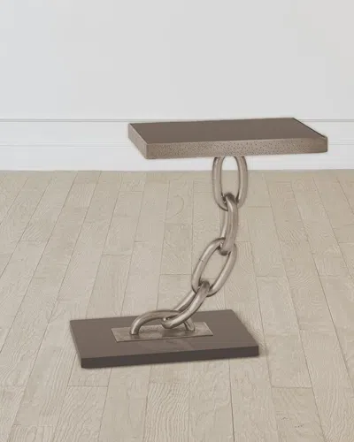 William D Scott Link Side Table In Black Marble