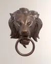 William D Scott Lion Head Door Knocker In Antique Brass