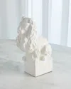 William D Scott Lion Sculpture In Matte White