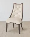William D Scott Logan Walnut/milk Leather Dining Chair In Walnut