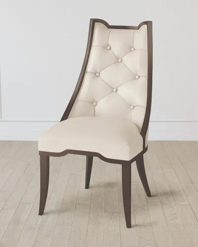 William D Scott Logan Walnut/milk Leather Dining Chair