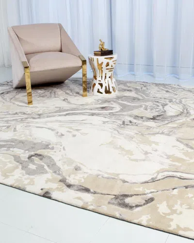 William D Scott Marbleized Rug, 8' X 10' In Multi