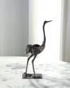 William D Scott Ostrich With Crystal Egg Sculpture