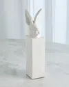 William D Scott Rabbit Head Sculpture In Matte White