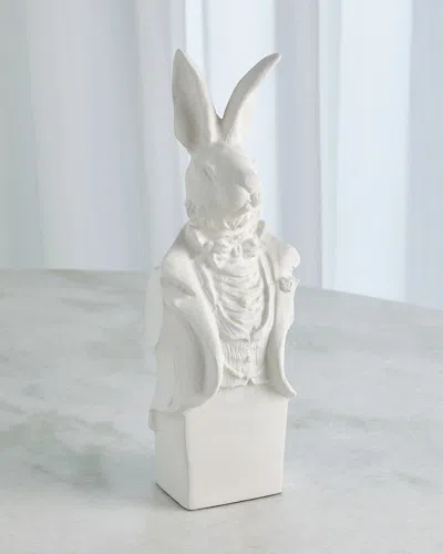 William D Scott Rabbit In Tux Sculpture In Matte White
