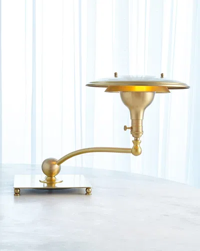 William D Scott Saturn Lamp In Brushed Brass