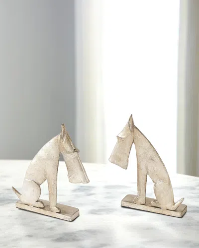 William D Scott Scottie Bookends In Silver