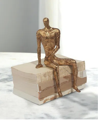 William D Scott Sitting Sculpture In Gold Leaf