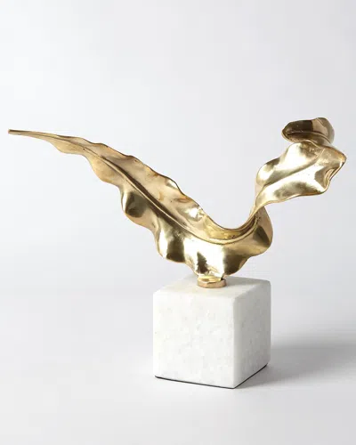 William D Scott Small Brass Leaf Sculpture