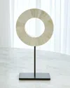 William D Scott Small One Layer Mounted Ring Sculpture In White