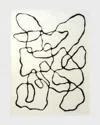 William D Scott Squiggle Hand-tufted Rug, 9' X 12' In Ivory/black