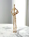 William D Scott Standing Mother Cradling Child Sculpture In Gold Leaf