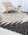 William D Scott Tristan Rug, 9' X 12' In Beige/black