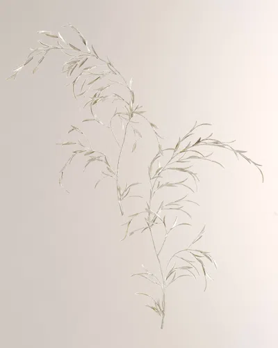 William D Scott Weeping Willow Wall Decor, Set Of 2 In Silver Leaf