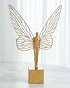 William D Scott Winged Man Sculpture In Gold