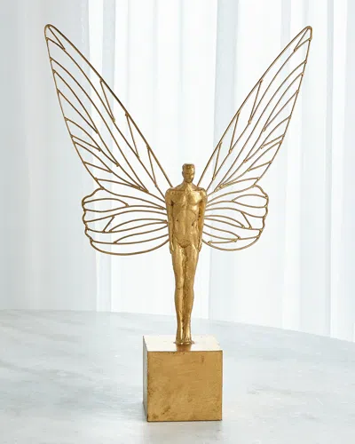 William D Scott Winged Man Sculpture In Gold