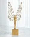 William D Scott Winged Woman Sculpture In Gold