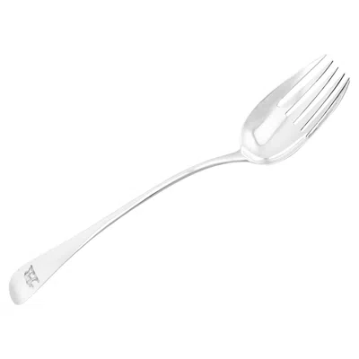 Pre-owned William Eley & William Fearn Georgian English Sterling Silver Salad Serving Fork