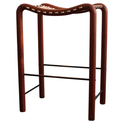 Pre-owned William Emmerson Custom Ab Ovo Barstool By , Hand-crafted Walnut, Usa In Brown