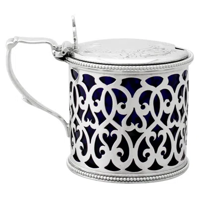 Pre-owned William Evans Victorian Sterling Silver Mustard Pot By , 1866, England In Yellow