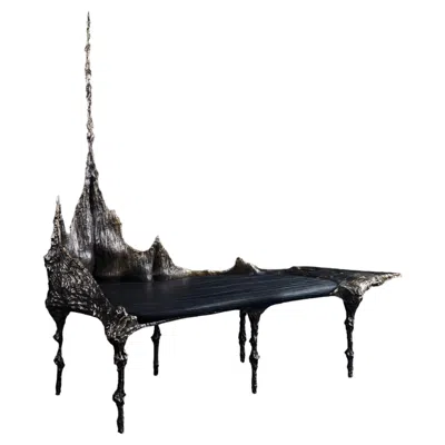 Pre-owned William Guillon Enjoy The Silence Bench In Cast Bronze By  In Brown