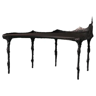 Pre-owned William Guillon Enjoy The Silence Study Desk In Cast Bronze By  In Brown