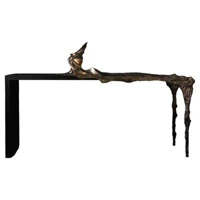 Pre-owned William Guillon Every Breaking Wave Console Table In Cast Bronze By  In Brown