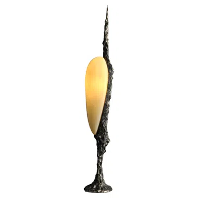 Pre-owned William Guillon Lv-426 Table Lamp In Patinated Cast Bronze By  In Gold