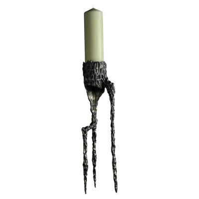 Pre-owned William Guillon Omnia Vanitas Vanité 32 Candelabra In Patinated Cast Bronze By  In Gold