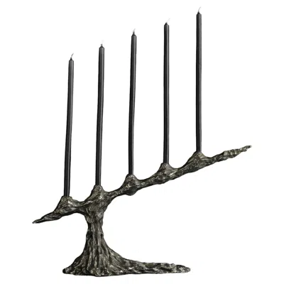 Pre-owned William Guillon Omnia Vanitas Vanité 9 Candelabra In Patinated Cast Bronze By  In Gold