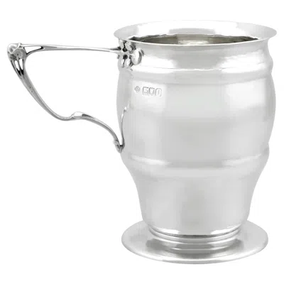 Pre-owned William Hutton & Sons Edwardian Sterling Silver Arts And Crafts Mug By William Hutton, 1904