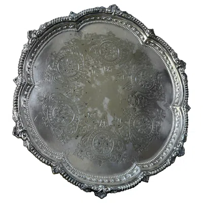 Pre-owned William Hutton & Sons Victorian Silver Plate Serving Tray Hallmarked Birmingham 1867