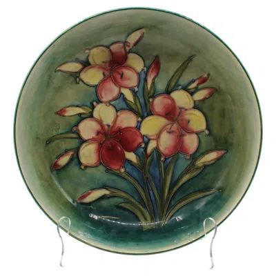 Pre-owned William Moorcroft Circa 1935 Deep Centerpiece Bowl By Moorcroft, England In Gray