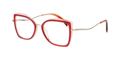 William Morris Gigi 4025 Women's Glasses Red Size 53 - Free Lenses - Blue Light Block Available In Multi