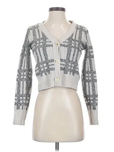 Pre-owned William Rast Cardigan Sweater In Silver