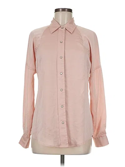 Pre-owned William Rast Long Sleeve Blouse In Pink