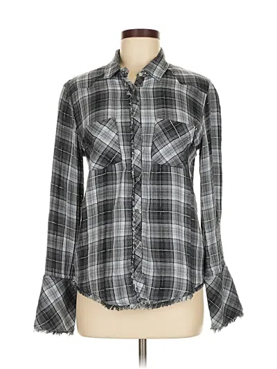 Pre-owned William Rast Long Sleeve Button Down Shirt In Gray