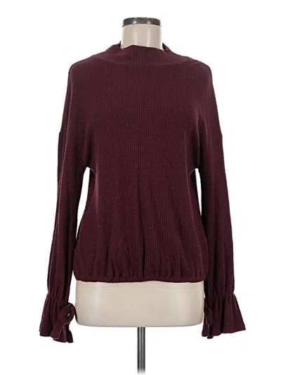 Pre-owned William Rast Turtleneck Sweater In Burgundy